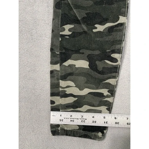 Pilcro By Anthropologie Corduroy Pants Womens 27 Petite Green Camo Skinny High - Picture 6 of 11
